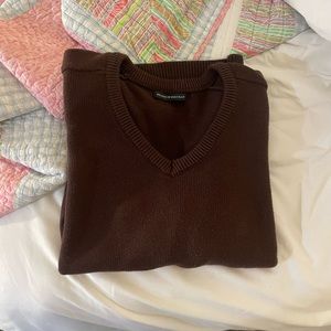 Brandy Melville Brown V-neck Sweater